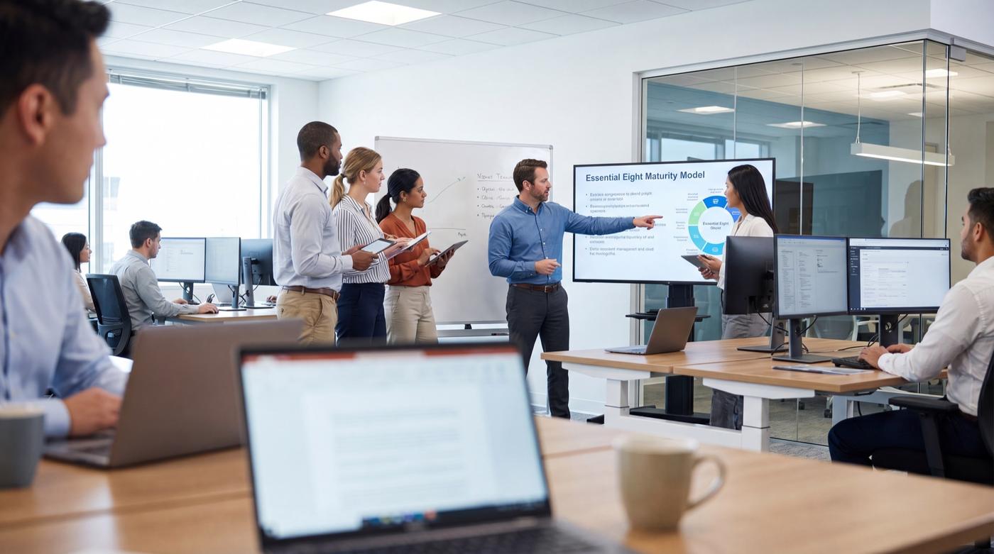 Team reviewing an exposure report together